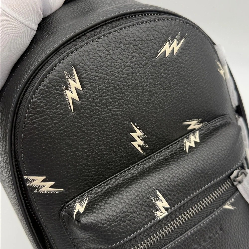 Coach West Pack With Lightning Bolt Print Black